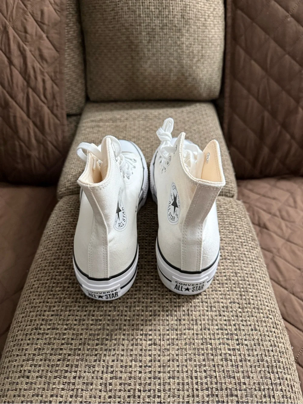 Converse Platform High Top Sneakers - Off-White Canvas